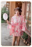 粉色系日式櫻花誘惑和服浴袍套裝