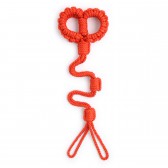 紅色編織繩藝仿麻繩手置於可調節束縛捆綁道具