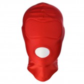 SM紅色露嘴彈力布頭套面罩