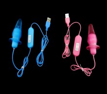 USB充電10頻震動肛塞（粉藍兩色）