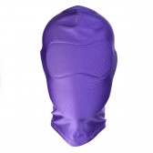 SM紫色全包彈力布頭套面罩