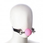 粉紅色矽膠口球帶鋼管口塞