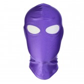 SM紫色露眼睛彈力布頭套面罩