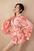 日式印花性感誘惑雪紡和服套裝