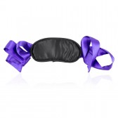 黑色遮光紫色絲帶眼罩